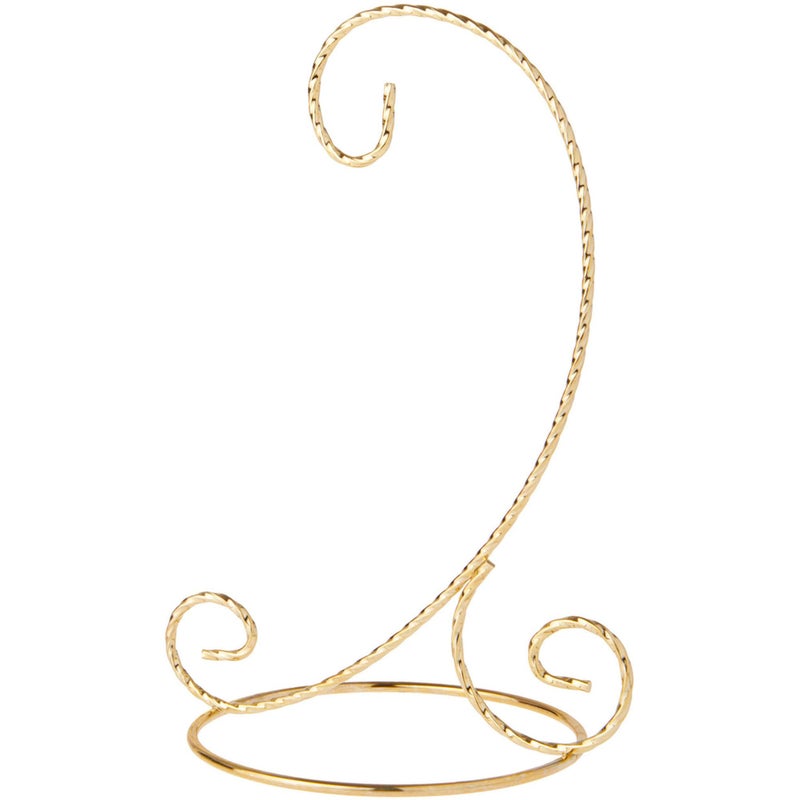 Bard's Twisted Gold-toned Ornament Stand, Small, 7" H x 5.125" W x 5.125" D - Image 1